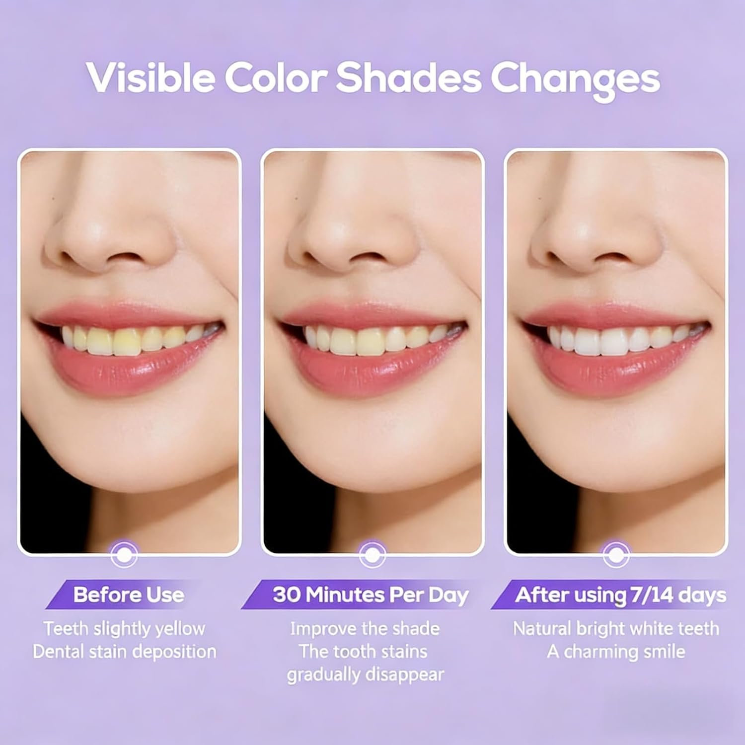 Teeth Whitening Strips,14 Treatments,Surface Stain Reduction and Natural Shine Gentle Teeth Whitening Strips