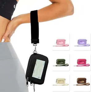 The Wallet 2nd Gen, Pouch Wristlet Zip Card Case With ID Window, Women'S Waterproof Nylon Keychain Wallet