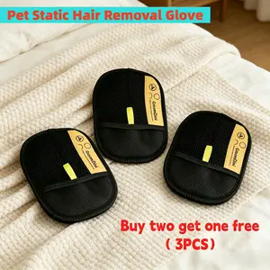 electrostatic glove removal Static Pet Hair  , Soft Deshedding Grooming Mitt for Dogs Cats Puppies Kittens, Long Short Hair Pet Hair Cleaning Tool,  ,Easy to Clean Pet Grooming Accessory for Home Furniture Couch pet hair  tool
