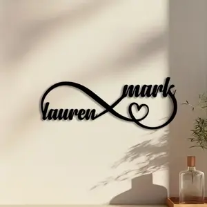 1pc Infinity Metal Wall Art, Heart, Modern Home Decor, Perfect for Bedroom Wall, Anniversary Gift, Ideal for Couples, Durable Metal