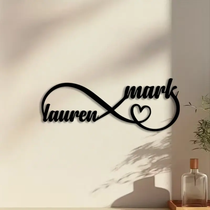 1pc Infinity Metal Wall Art, Heart, Modern Home Decor, Aesthetic Wall Decor, Perfect for Bedroom Wall, Anniversary Gift, Ideal for Couples, Durable Metal, Art Work For Wall Decor