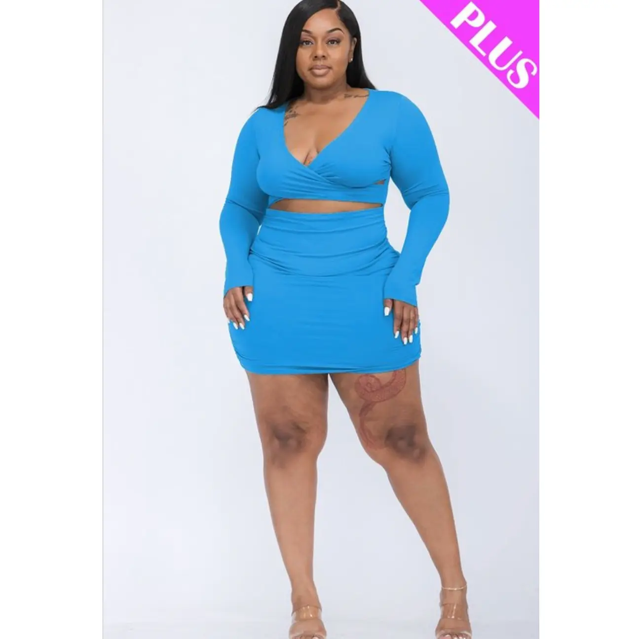 Plus Size Criss Crossed Dress