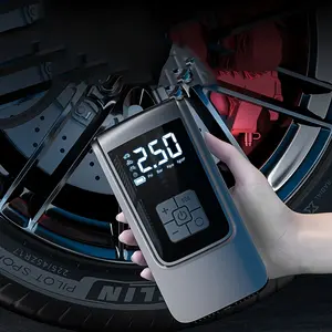 150PSI tire inflator, Cordless tire pump, portable air compressor - equipped with digital pressure gauge, LED light, wireless design, suitable for inflating cars, bicycles, and balls, compact inflation pump, Halloween and Christmas gifts