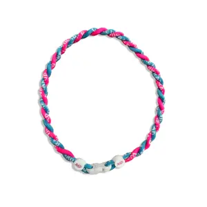 RAD - 18" Braided Rope Necklace (Pink/Blue)