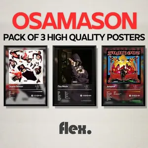 Osamason Poster 3 Pack - Album Wall Cover Art - Underground -  Minimal Arts - Dorm Room Decor - Music Lover Gift - Lil O, Flex Musix #32