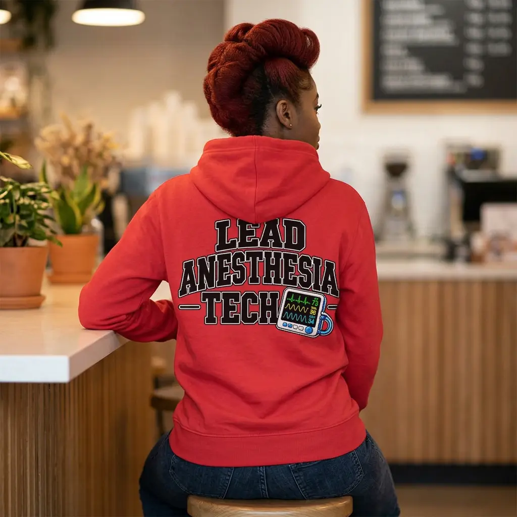 Lead Anesthesia Tech Zip Up Hoodie, Anesthesia Tech Jacket, Healthcare Worker Gift, Medical Staff Full Zip Sweatshirt