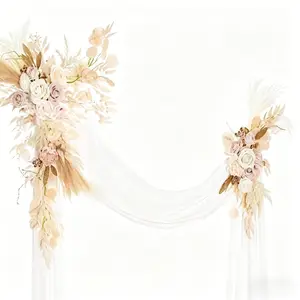 Dry Flower Style Interweaving Light Autumn Healing Sensation Simulation Arch Floral Art, Decorative Home Decoration
