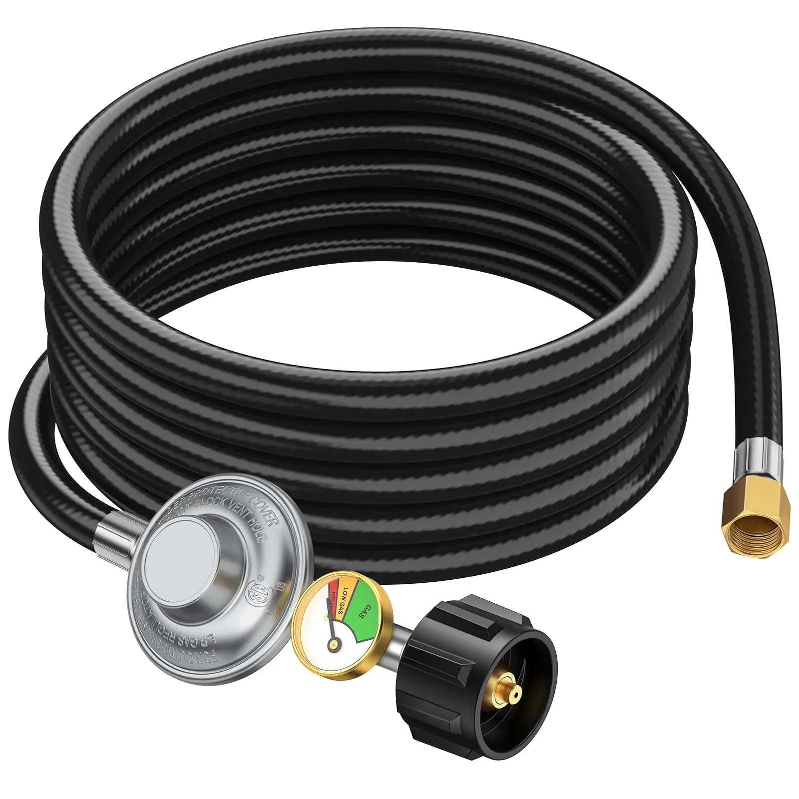 【Limited Stock】Alloxity 12FT QCC Low-Pressure Valve with Full Copper Gauge – Durable, Safe, and Perfect for Outdoor Gas Control Needs
