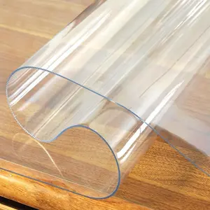 Durable Waterproof PVC Tablecloth, Heat Resistant Non-Slip Mat, Oil-Resistant Easy-Clean Home Dining Table Cover, Transparent Table Cover