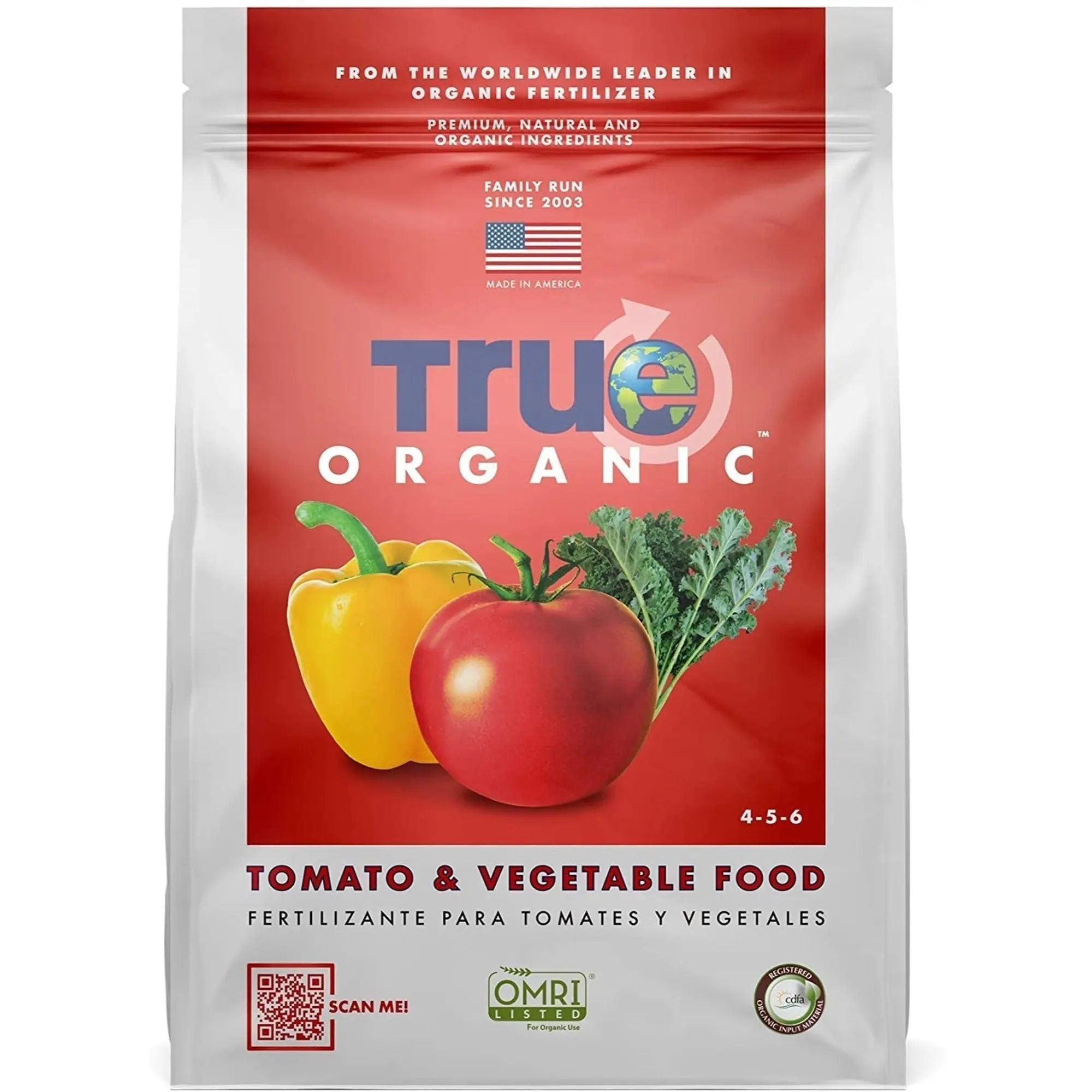TRUE Organic Tomato & Vegetable Plant Food for Organic Gardening
