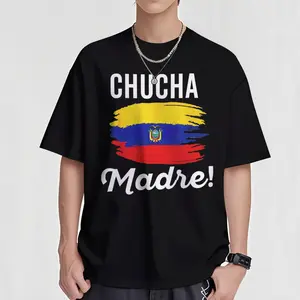 1 Piece Ecuadorian Flag T Shirt for Men and Women 220g Fun Slang Design Celebrating Ecuadorian Flag Pride Cotton Fabric pride  parade  outfits