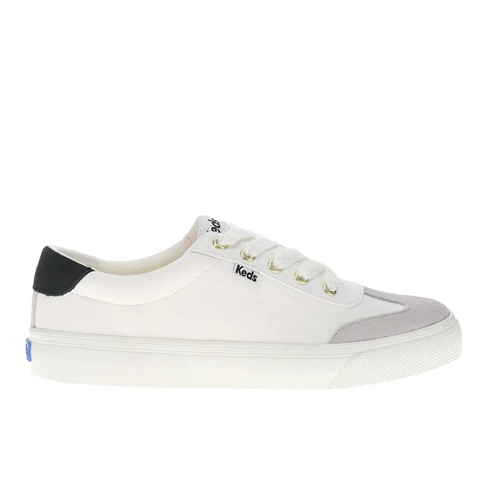 Keds Womens Jump Kick T-Toe RipstopSuede Lace Up Sneakers Shoes Casual - Grey, White