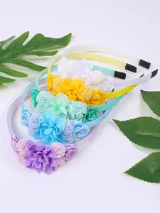 Colorful Flower Decor Headband, Cute Hair Accessories for Girls, Elegant and Beautiful Hair Accessories for Daily Wear, Fashion Hair Accessories, Gypsy Rose Baby Headband