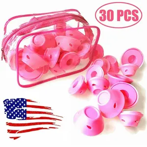 30 count Magic Hair Curlers Rollers Silicone No Clip Formers Styling Curling Tool