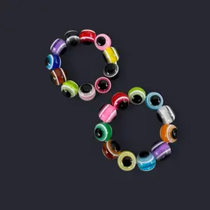Evil Eye Bead Rings
