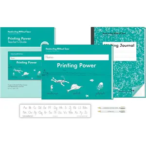 2nd Grade Printing Bundle Age 7+, 2nd Grade+, Student Edition Writing Journal & Teacher's Guide for School & Home, Language Arts Tutoring, Tiny Pencils Included
