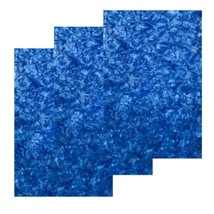 Pearl Mineral Crystal Acrylic Sheets 1/8 Thick Cast Acrylic Opaque Plastic Panels for Laser Cutting Crafting DIY Home/Festival Decore (3,Blue, 8x12 Inch)