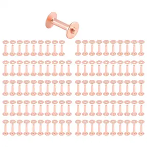 100 Sets Copper Rivets and Burrs Washers Leather Copper Rivet Fastener for Collars Leather DIY Craft Supplies