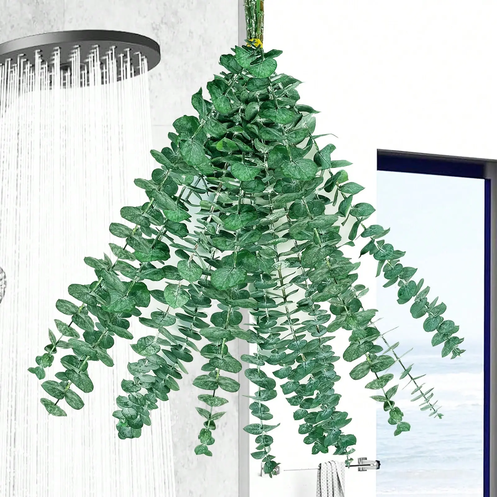 13/26Pcs Preserved Eucalyptus Shower Bouquet - 15-17 in Real Dried Eucalyptus Stems with Leaves, Hanging Floral Plants, Aesthetic Home Decor Items for Bathroom, Wedding Gifts Preserved Eucalyptus Shower Bouquet