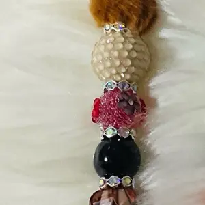 Pookie took - Elegant Beaded Keychain with Multicolor Beads and Sparkling Accents for Stylish Accessory