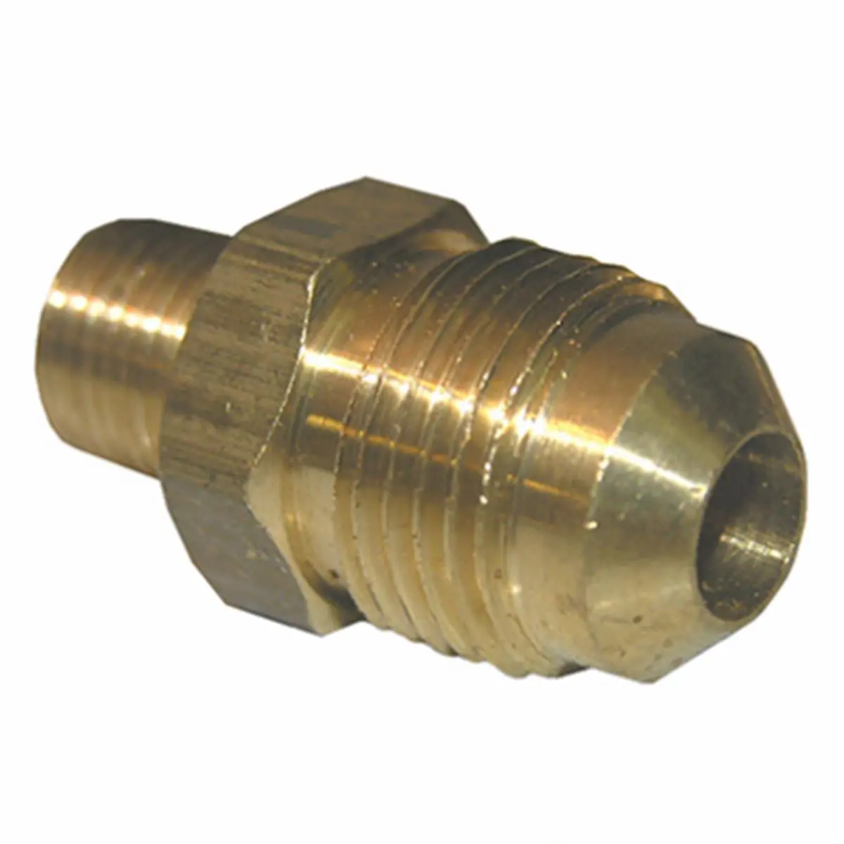 Larsen Supply Pack of 6 Brass Adapters, 0.37 Flare x 0.12 MPT in Male Pipe Thread, Corrosion Res., High-Temperature Ductility, Low Magnetic Permeability for Home Needs
