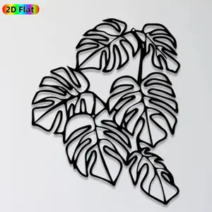 1pc Monstera Leaf Metal Wall Art, Tropical Monstera Leaf Statue Mural, Ideal Gift for Easter, Summer Garden Parties, Weather-Resistant Metal Wall Decor Wall Sculptures, Perfect for Outdoor Garden Fence & Indoor Living Room Wall, Plant Decor Enthusiasts