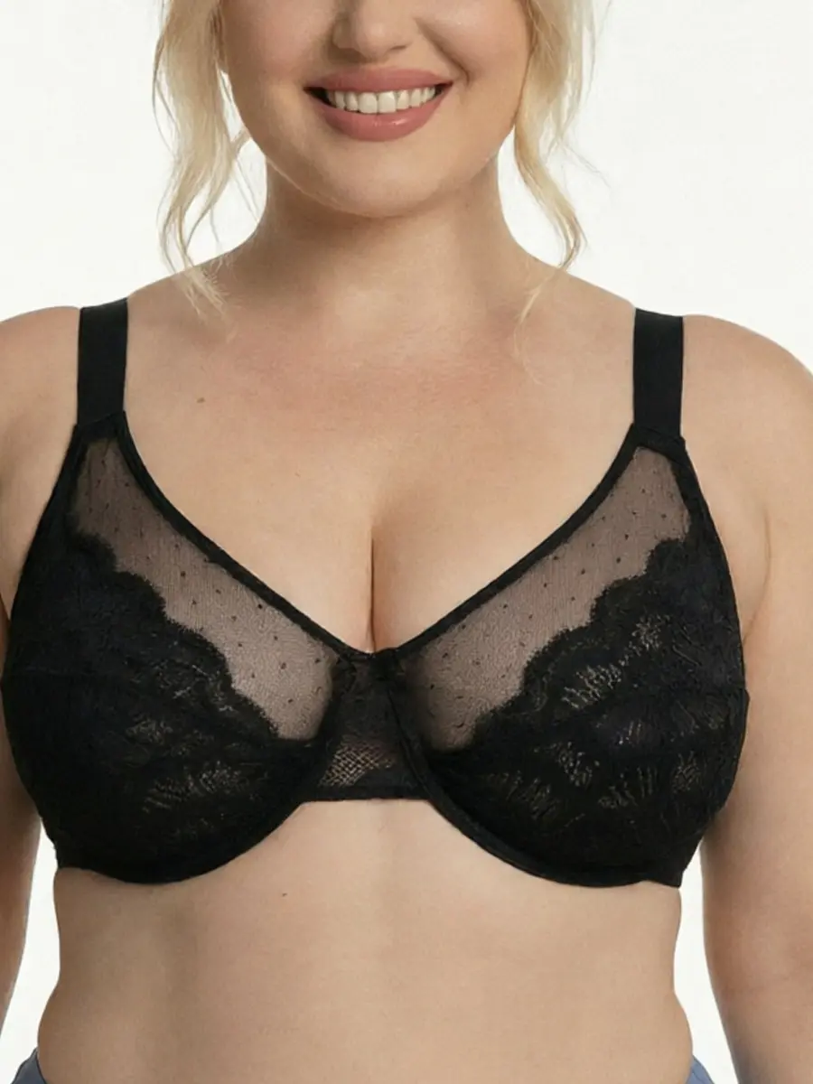 Minimizer Bras for Women Full Coverage Underwire Bras Plus Size Lifting Lace Bra for Heavy Breast Womenswear Bridal