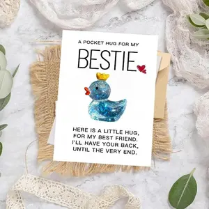 Cute Duck Design Gift Tag, Mini Gift Charm, Gift Wrapping Decoration for Birthday Wedding Party