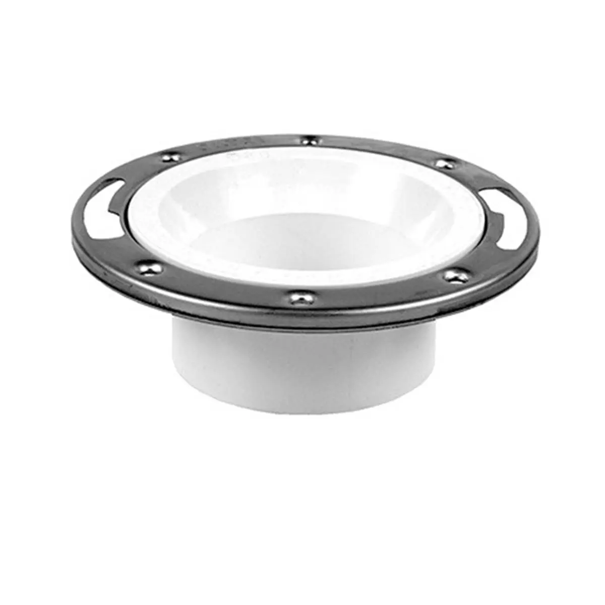 212 MAIN P811-422 PVC Closet Flange, 4 x 3 in. DWV with Adjustable Metal Ring, Plumbing Accessories for Bathroom Fixtures, Accessories For Plumbing, Toilet Alignment, Plastic