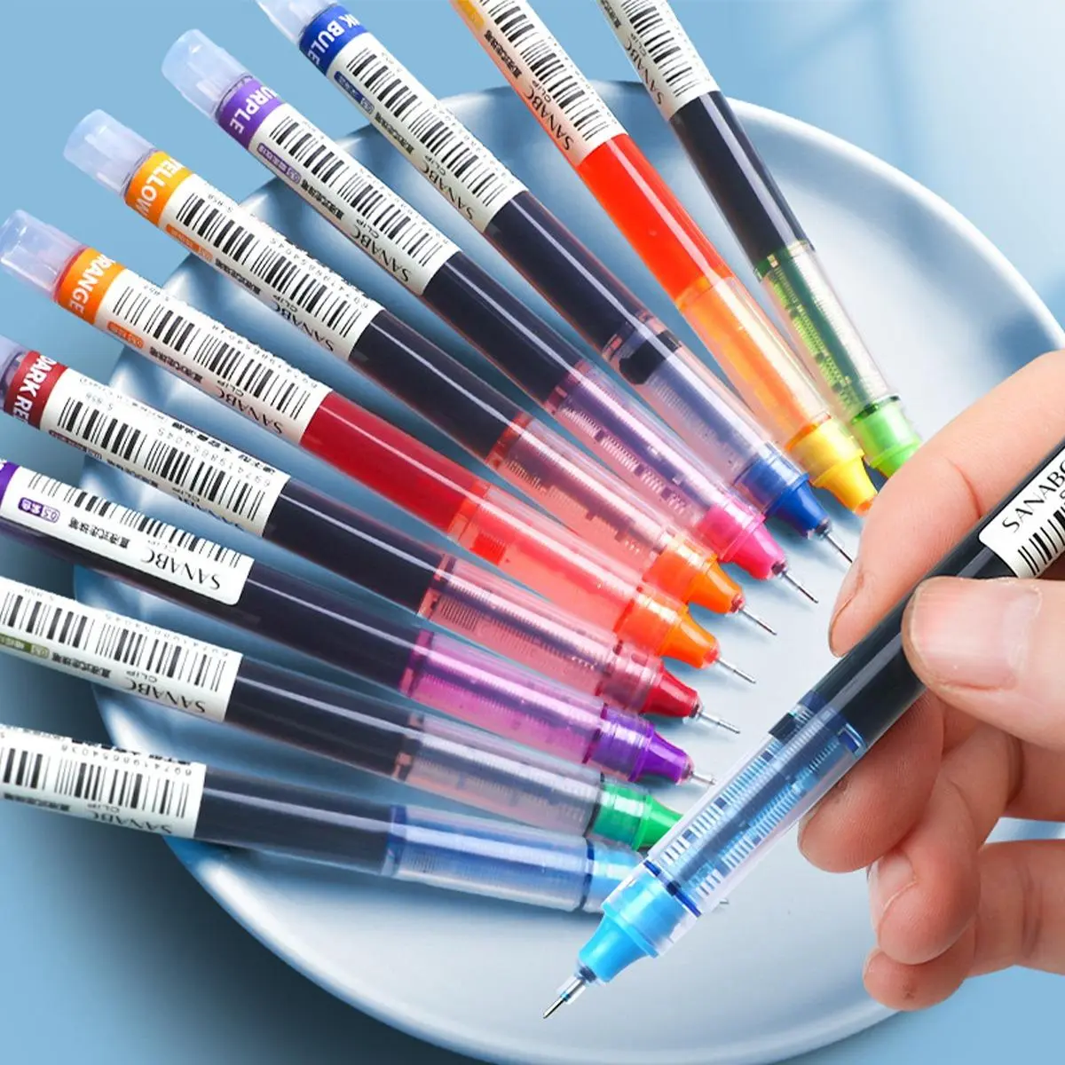 10-Piece 0.5mm Colorful Gel Pen Set, Simple Portable Multi-Purpose Gel Rollerball Pens, Gelly Roll Pens for Office, School and Everyday Writing, Multifunctional Stationery, Aesthetic Pens