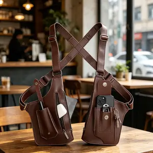 Men's Adjustable Underarm Crossbody Bag, Multi-Pocket, Slim Hidden, Wear-Resistant, Storage-Focused for Daily Commuting, Outdoor Hiking