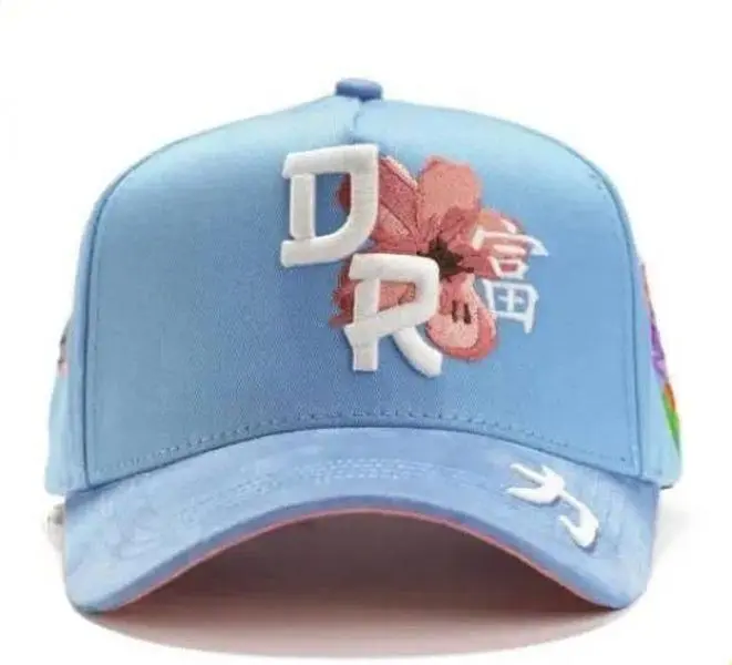 Adjustable Cap with Kanji & Crown Design, Street Style