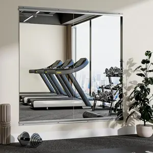 Gym Mirror - 2 count 28x55 inches, Large Frameless Wall Mounted Full Length  Mirror for Dancing Studio, Exercise, Fineness, Yoga, Tempered Glass