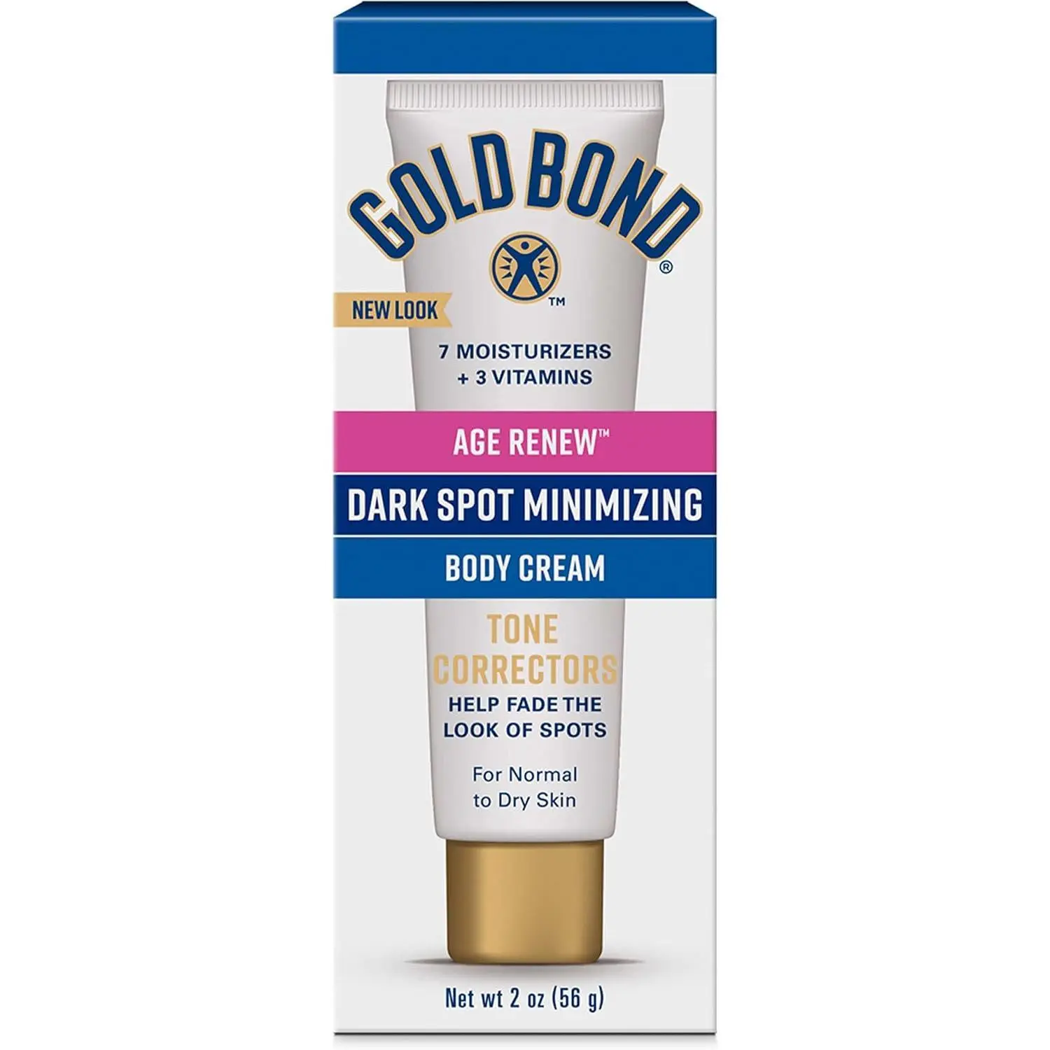 Gold Bond Age Renew Dark Spot Minimizing Age Renew Body Cream, 2 oz., With No Bleaching Agents