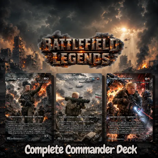 Battlefield Legends MTG Commander Deck | 100 Card EDH Proxy with Custom Artwork + Tokens-Proxy EDH