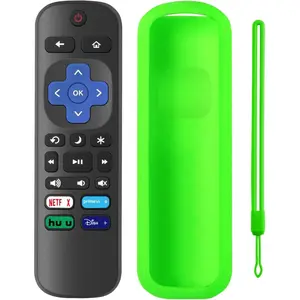 Replacement Remote Control for Roku TV with Blue Soft Silicone Case, Universal Remote for TCL Roku/Hisense Roku/Onn Roku/Westinghouse Roku/Philips Roku Smart TVs (Not for Roku Stick/Box)