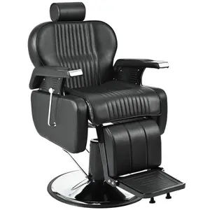 Heavy Duty Reclining Barber Chair,All Purpose Hydraulic Recline Barber Chair Salon Beauty Styling Chair360 °   Swivel&Height Adjustable,for Barber Shop & Beauty Salon,Spa Tattoo Styling Equipment,Black
