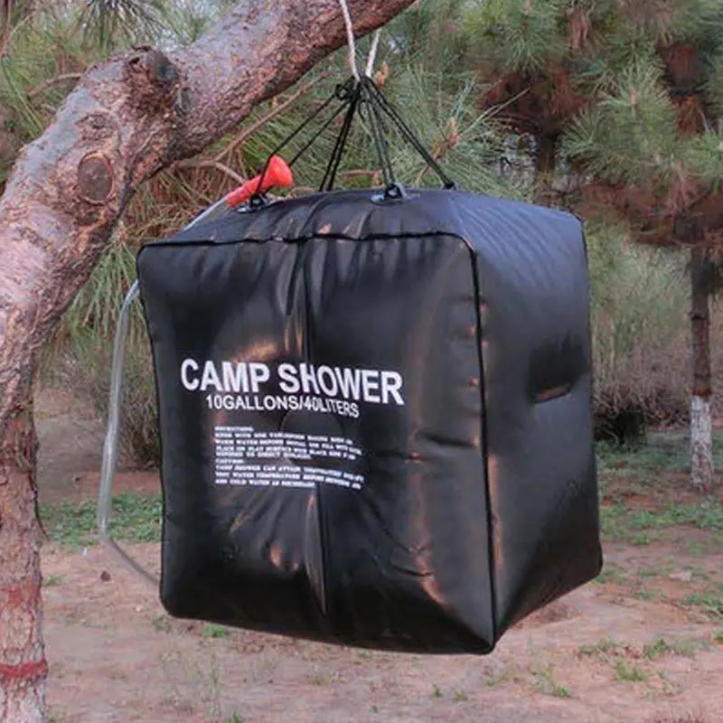 Portable Camping Shower Bag, Solar Heat Absorbing Waterproof Bag, Camping Gear, Ideal for Cycling, Road Trips, Beach, Outdoor Activities