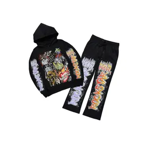 Zyver Black Hoodie/Baggy Pant Track Set
