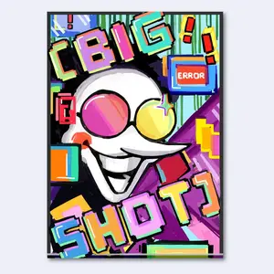 Big Shot Spamton Mini Art Print - 5" x 7" Hand Drawn