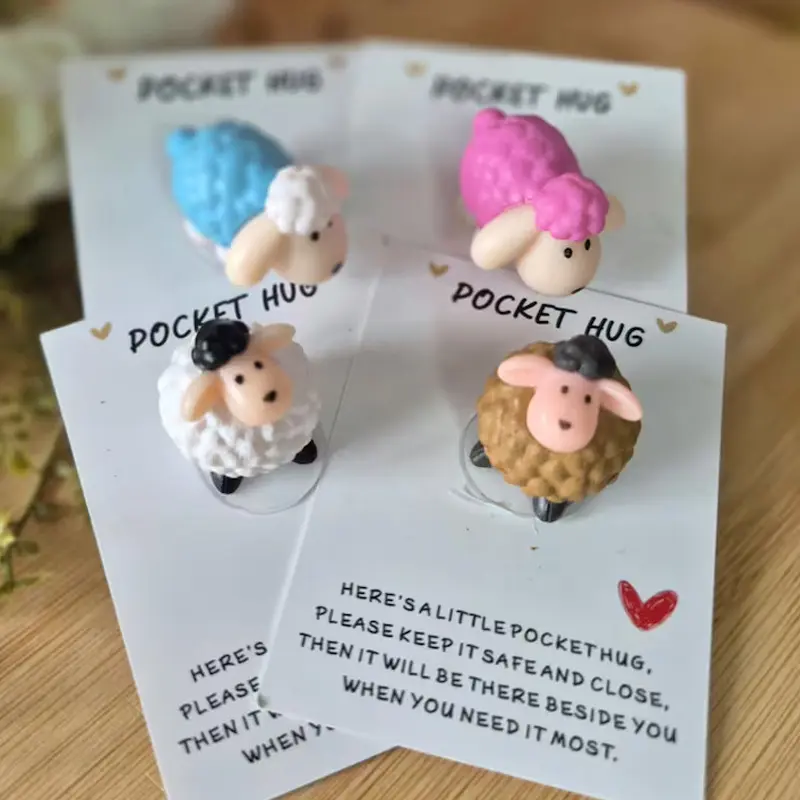 4pcs Sheep Pocket Hugs : Thinking Of You Gift 3D, Present To Comfort, Love And Care Gifts, An Ideal Choice For Best Friends,  Christmas, Birthdays, Weddings, Valentine's Day, Mother’s Day, Father’s Day
