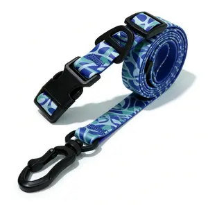 Trendy Waterproof Dog Leash & Collar Set - Heavy Duty PVC for Ultimate Pet Comfort swivel freedom harness