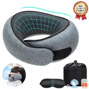Travel Pillows,2025 New Neck Pillow Airplane,Travel Neck Pillow Memory Foam Lightweight Pillows for Traveling for Sleeping on Airplanes,Offices and Cars(