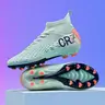 New Anti-Slip Soccer Shoes, High-Top Ag Studs Men's Football Boots, Breathable Sport Shoes, Couples Outdoor Professional Soccer Shoes, Soccer Cleats, Sports Football Shoes