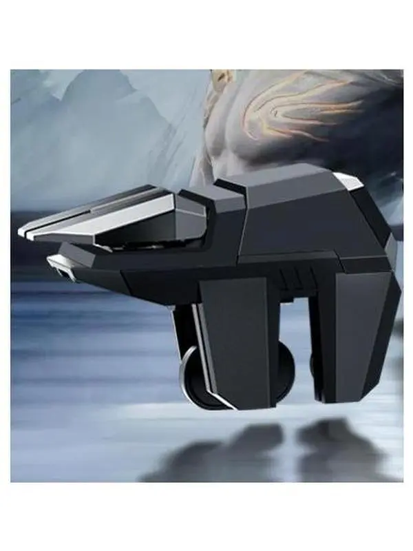6-Finger Mechanical Mobile Game Trigger Controller with Silicone Secure Clip, Cellphone Cooler, Enhanced Grip Stability, Protection, Charging - FPS Gamepad Accessories for iPhone & Android, Party Bag Gift for Gaming Enthusiasts