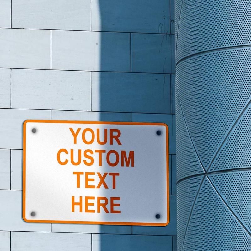 Custom Signs,Custom Sign, Metal Sign Customized Sign Personalized Metal Signs With Text Logo Image For Office Business Workplace Home Bar Indoor Outdoor Use 12"x8"