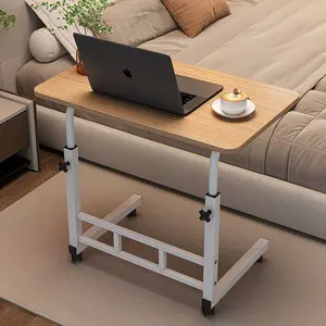 Mobile Lift Table, Computer Desk, Adjustable Height, With Wheels Bedside Computer Desk, Sofa Side Table, Two Sizes Available, Suitable For Bedroom, Dormitory Laptop Stand, Lazy Office Desk, Coffee Table, Gift
