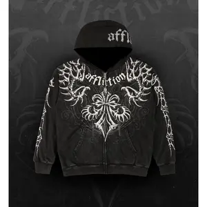 Affliction Men's Zip-up Hoodie Skeleton