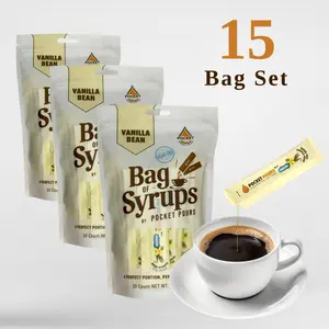 Pocket Pours Sugar Free Vanilla Bean Coffee Syrup - 15 Bag Box