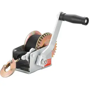 800LBS Heavy Duty Boat Trailer Winch with 16FT Strap Two-Way Ratchet Gear for Trailer Boat Towing with Crank Handle